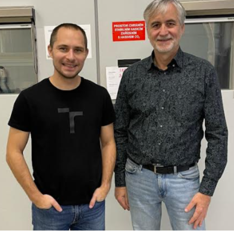 Fig. 2. Aleš Svoboda (left) - ESA astronaut reserve member and VIP participant in the testing campaign (photo: BUT)